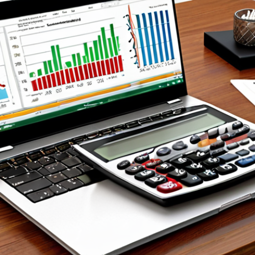 Home 23 **
> Financial education: Open book with charts, graphs, and a calculator on a wooden desk, symbolizing investment knowledge and financial literacy. A modern laptop displays stock market data.
**